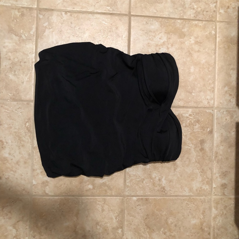 Maternity Twist-Front Bandeau Tankini Top-Like New